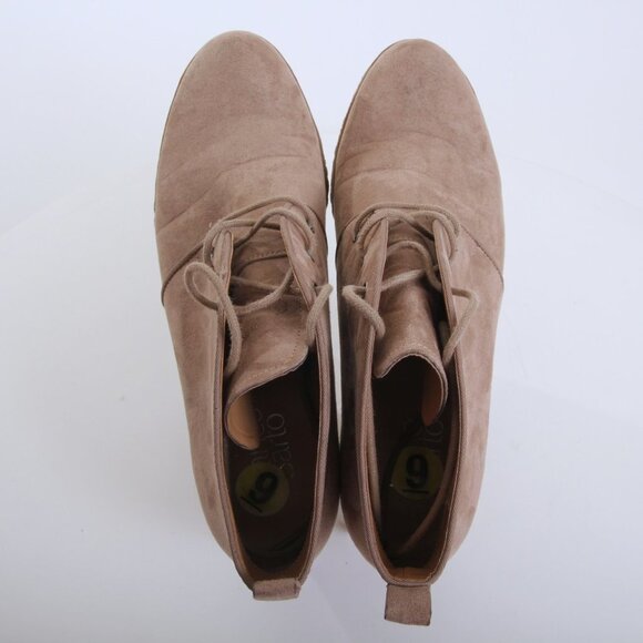Franco Sarto Annabelle Lace Up Wedge Booties in Tan Women Size 9 - Picture 9 of 12